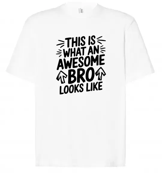 Футболка Оверсайз Ось так виглядає найкращий у світі брат Белый фото