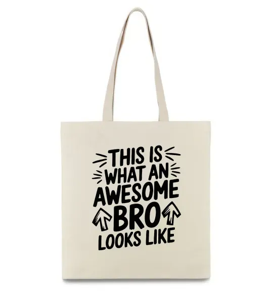 Еко-сумка Ось так виглядає найкращий у світі брат Бежевий фото