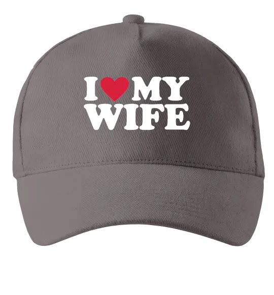 Кепка I love my wife Серый фото