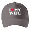 Кепка I love my wife Серый фото