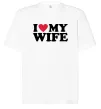Футболка Оверсайз I love my wife Білий фото