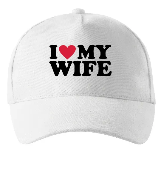 Кепка I love my wife Белый фото