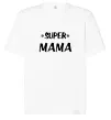 Футболка Оверсайз надпись Super mama Белый фото