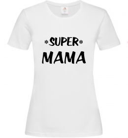 Женская футболка надпись Super mama Женская футболка надпись Super mama