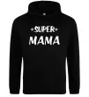 Женская толстовка (худи) надпись Super mama Черный Женская толстовка (худи) надпись Super mama Черный фото