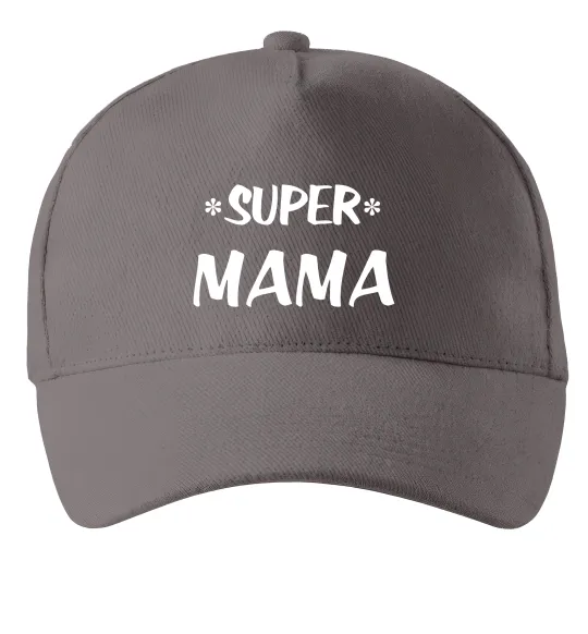 Кепка надпись Super mama Серый фото
