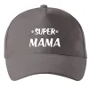 Кепка надпись Super mama Серый фото