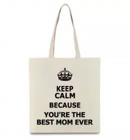 Эко-сумка Keep calm and love cats Бежевый фото