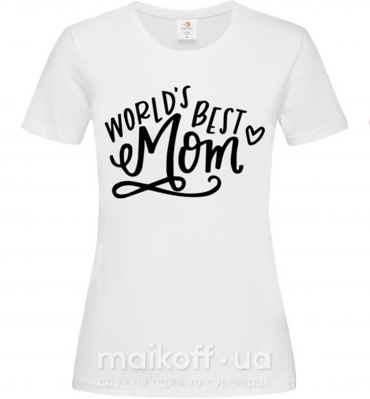 Жіноча футболка Worlds best mom Білий фото