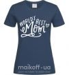 Жіноча футболка Worlds best mom Темно-синій фото