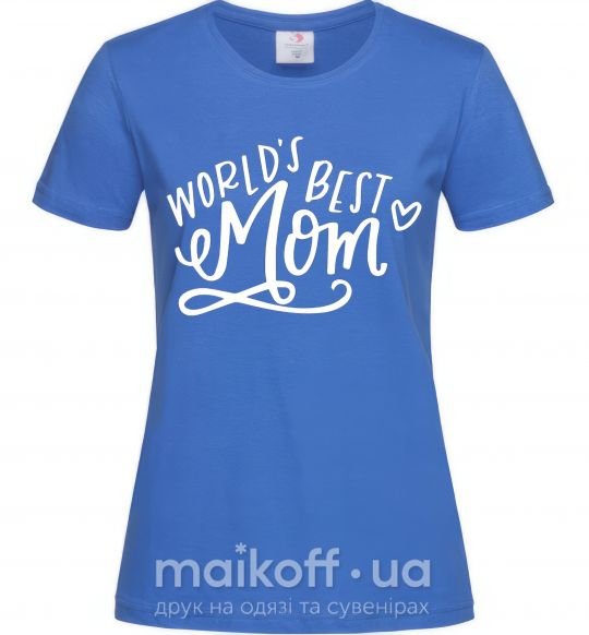 Жіноча футболка Worlds best mom Яскраво-синій фото