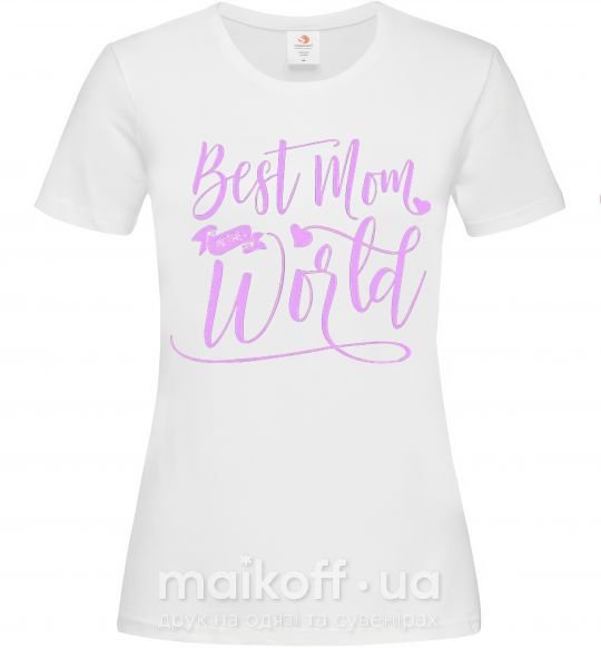 Женская футболка Best mom in the world Белый фото