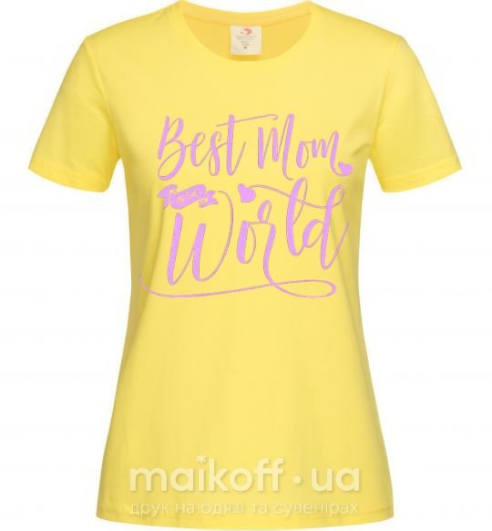 Женская футболка Best mom in the world Лимонный фото