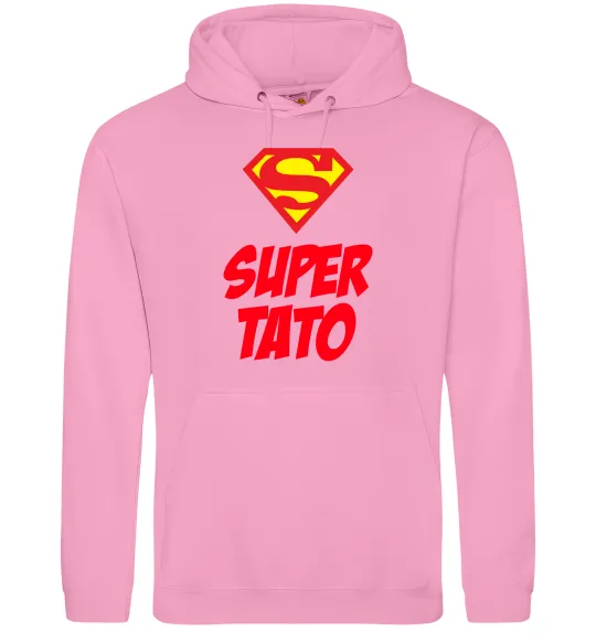 Мужская толстовка (худи) Super тато Розовый фото