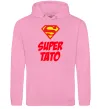 Мужская толстовка (худи) Super тато Розовый фото