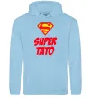 Мужская толстовка (худи) Super тато Голубой фото