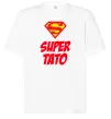 Футболка Оверсайз Super тато Білий фото