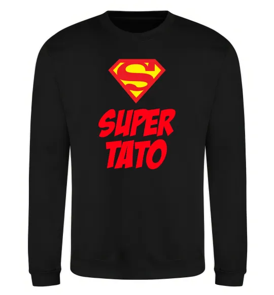 Світшот Super тато Чорний фото