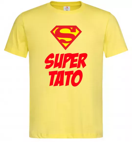 Мужская футболка Super тато Лимонный фото