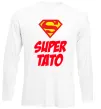 Лонгслив Super тато Белый фото
