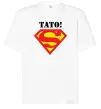 Футболка Оверсайз Супер тато Белый фото