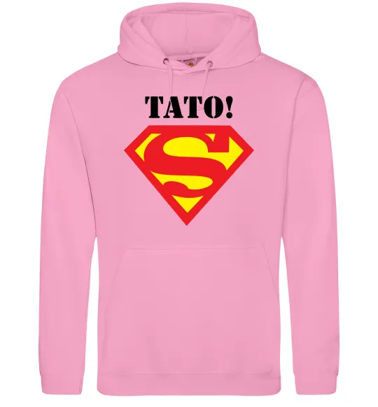 Чоловіча толстовка (худі) Супер тато Рожевий фото