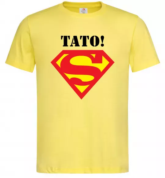 Мужская футболка Супер тато Лимонный фото
