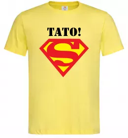 Мужская футболка Супер тато Лимонный фото
