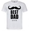 Чоловіча футболка Best dad ever с усами Білий фото