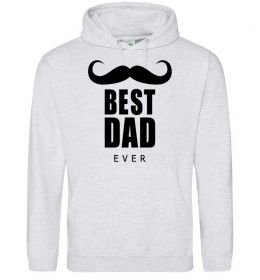 Мужская толстовка (худи) Best dad ever с усами
