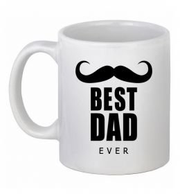 Чашка керамічна Best dad ever с усами Чашка керамічна Best dad ever с усами