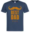 Мужская футболка Best dad ever с усами Темно-синий Мужская футболка Best dad ever с усами Темно-синий фото