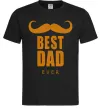 Мужская футболка Best dad ever с усами Черный Мужская футболка Best dad ever с усами Черный фото