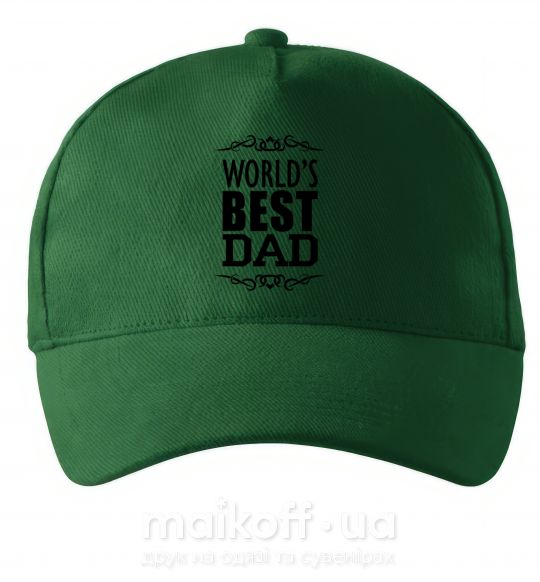 Кепка Worlds best dad Темно-зеленый фото
