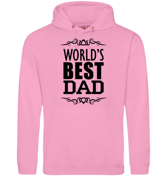Чоловіча толстовка (худі) Worlds best dad Рожевий фото