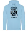 Чоловіча толстовка (худі) Worlds best dad Блакитний фото