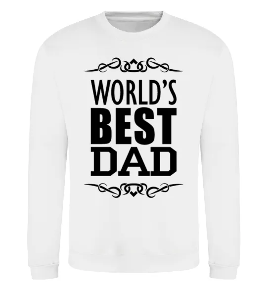 Світшот Worlds best dad Білий фото