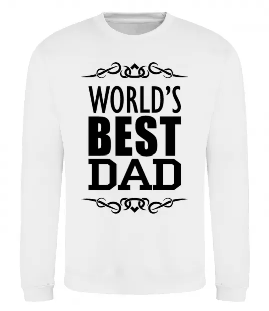 Свитшот Worlds best dad Белый фото