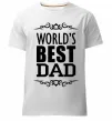 Мужская премиум футболка Worlds best dad Белый фото