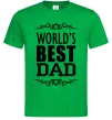 Мужская футболка Worlds best dad Зеленый фото