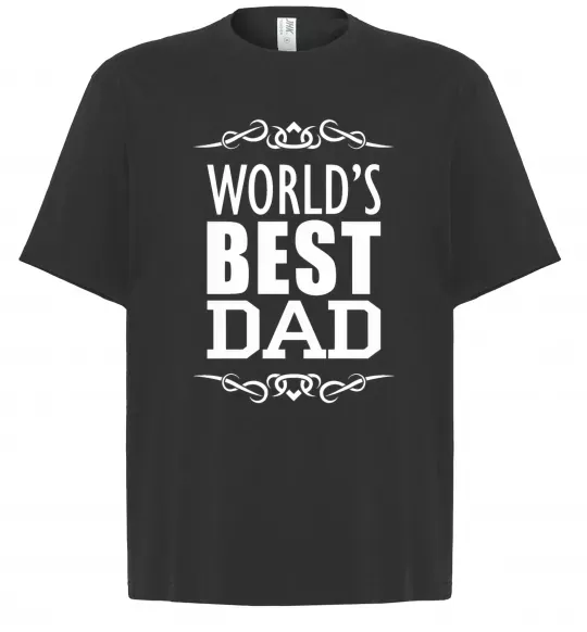 Футболка Оверсайз Worlds best dad Черный фото