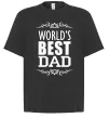 Футболка Оверсайз Worlds best dad Черный фото