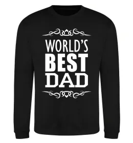 Свитшот Worlds best dad Черный фото