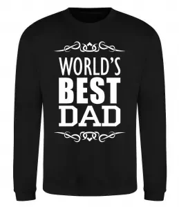 Світшот Worlds best dad Чорний фото