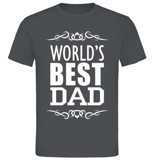 Мужская футболка Worlds best dad Графит фото