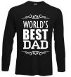 Лонгслів Worlds best dad Чорний фото