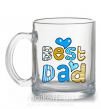 Чашка стеклянная Best dad Прозрачный фото