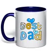 Чашка с цветной ручкой Best dad Глубокий темно-синий Чашка с цветной ручкой Best dad Глубокий темно-синий фото