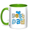 Чашка с цветной ручкой Best dad Зеленый Чашка с цветной ручкой Best dad Зеленый фото