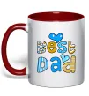 Чашка с цветной ручкой Best dad Красный Чашка с цветной ручкой Best dad Красный фото